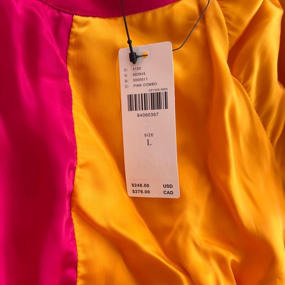 Anthropologie Pinnacle Shruti Sancheti Ruffled Dress Mock Neck Colorblock XL L - Picture 12 of 13